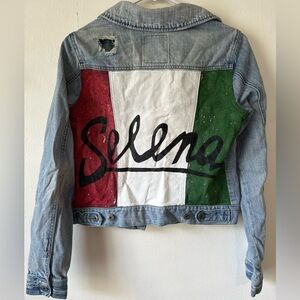 SELENA painted denim jacket